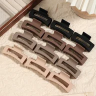 Ozdoby do włosów - TEMU 12 szt. Proste Modne Spinki do Włosów dla Kobiet, Matowe Szronowane Urocze Półokrągłe Otwory na Gumkę – Uniwersalna Biżuteria - miniaturka - grafika 1