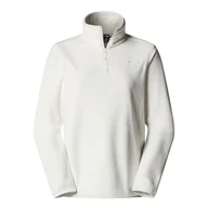 Bluzy sportowe damskie - Bluza damska The North Face Glacier 1/4 Zip Fleece 0A8D2JQLI1 - biała - miniaturka - grafika 1