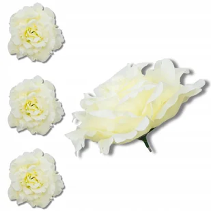 Róża Kremowa główka RÓŻA do wieńca RÓŻE do stroików Sztuczne Kwiaty 12 szt - Sztuczne kwiaty - miniaturka - grafika 1