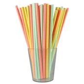 Słomki do napojów - Słomka papierowa pastelowa 12 sztuk mix - miniaturka - grafika 1