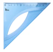 Linijki, ekierki - Tetis Ekierka równoramienna 13cm. Niebieska - miniaturka - grafika 1