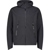 Kurtki męskie - CMP - 2-warstwowa męska kurtka z stałym kapturem, antracyt, 52 - miniaturka - grafika 1