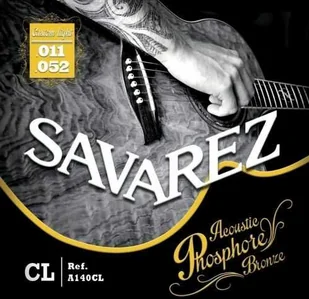Savarez Struny 668592 do gitary akustycznej Acoustic fosfor, zestaw z brązu A140CL Custom Light .011-.052 A140CL - Struny gitarowe  - miniaturka - grafika 1