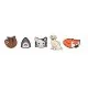 Glany damskie - Zestaw 5 przypinek Jibbitz™ charms Animal Lover 5 Pack 10008038 (CR278-a) Crocs - miniaturka - grafika 1