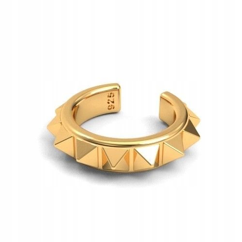 Złota nausznica kolczyk kolce nausznice na ucho zacisk SREBRO 925