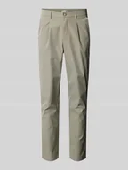 Spodnie męskie - Chinosy o kroju tapered fit z zakładkami w pasie - miniaturka - grafika 1