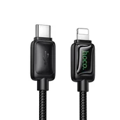 Kable USB - Kabel USB C do Lightning Hoco PD 30W 1,2 m z LCD U146 czarny - miniaturka - grafika 1