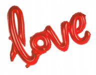 Balony i akcesoria - BALON FOLIOWY Walentynki napis LOVE 70x58cm - miniaturka - grafika 1