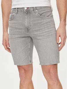 Tommy Hilfiger Szorty jeansowe Brooklyn MW0MW35177 Szary Straight Fit - Spodenki męskie - miniaturka - grafika 1