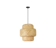Lampy sufitowe - Immax 08268L - Żyrandol na lince HILO 1xE27/40W/230V śr. 47 cm bambus - miniaturka - grafika 1