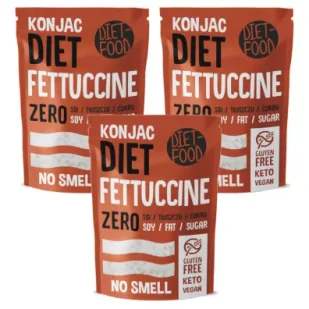 Diet-Food Makaron konjac fettuccine Zestaw 3 x 200 g - Makaron - miniaturka - grafika 1