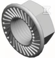 Panele fotowoltaiczne - Nakrętka kołnierzowa ząbkowana DIN 6923 NKZM10E A2 (1.4301) (1opakowanie=100sztuk) - miniaturka - grafika 1