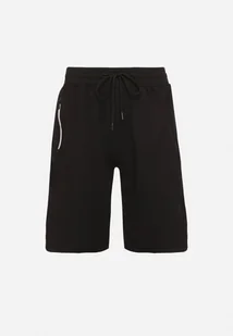 Czarne Klasyczne Dresowe Szorty z Bawełną Liraneve - Spodenki męskie - miniaturka - grafika 1