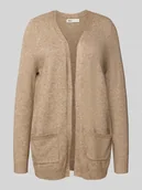 Swetry damskie - Kardigan o kroju regular fit z mieszanki wiskozy model ‘LESLY’ - miniaturka - grafika 1