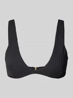 Stroje kąpielowe - Top bikini z fakturowanym wzorem - miniaturka - grafika 1