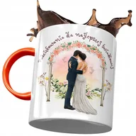 Kubki - Kubek Pomarańczowy Dla Świadkowej Druhny Prezent z Nadrukiem ze Zdjęciem+ Opakowanie na prezent (wzór 01) - miniaturka - grafika 1