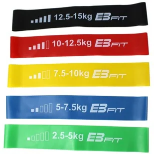 EB FIT Zestaw gum do ćwiczeń fitness crossfit mini band 5W1 Eb fit 1028842 - Gumy, taśmy, ekspandery - miniaturka - grafika 1