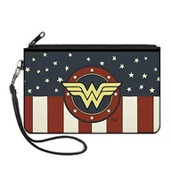 Portfele - Buckle-Down Damski portfel z zamkiem błyskawicznym Wonder Woman duży, wielokolorowy, 20 x 12 cm - miniaturka - grafika 1