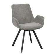 Krzesła - Szare krzesło obrotowe 2 szt. Norwell - Rowico - miniaturka - grafika 1