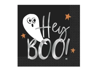 Serwetki papierowe Hey Boo! na Halloween - 33 cm - 16 szt. - Halloween - miniaturka - grafika 1