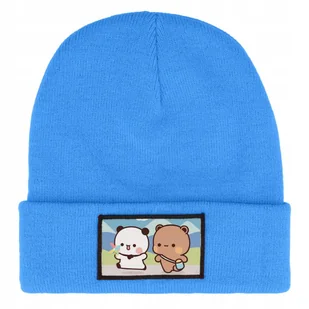 CZAPKA ZIMOWA CIEPŁA NIEBIESKA DZIECIĘCA Z MOTYWEM CUTE BEARS MIX WZORÓW - Czapki damskie - miniaturka - grafika 1