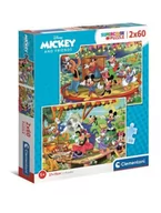 Puzzle - Clementoni Puzzle 2x60 Super Kolor Mickey and friends - miniaturka - grafika 1