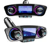 Transmitery FM - QIKtech Transmiter Samochodowy wielofunkcyjny T01 - miniaturka - grafika 1