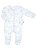 Pajacyki dla niemowląt - Niemowlęcy pajac w kwiaty niebieskie Nicol,r.86 - miniaturka - grafika 1