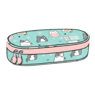 St. Right Piórnik Szkolny Saszetka Usztywniona Z Wewnętrzną Klapką Etui Na Przybory Szkolne Charming Cats - Piórniki - miniaturka - grafika 1