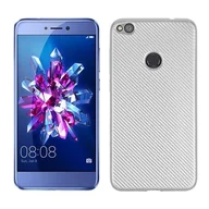 Etui i futerały do telefonów - NoName Etui Carbon Fiber Huawei P8 lite 2017 srebrny/silver - miniaturka - grafika 1