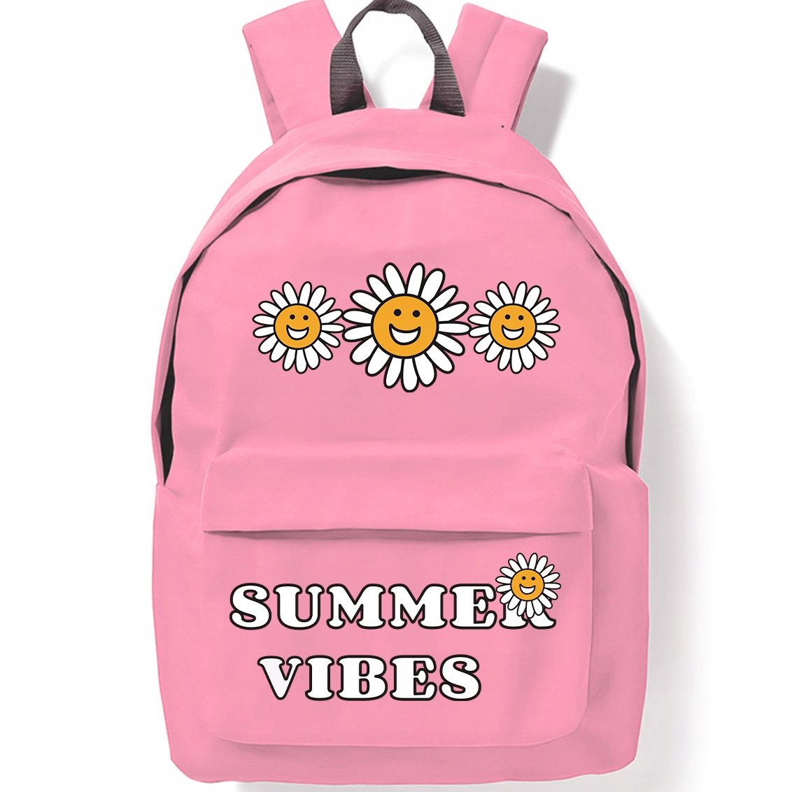 Plecak Różowy Szkolny Młodzieżowy Summer Vibes Stylowy Modne Trendy