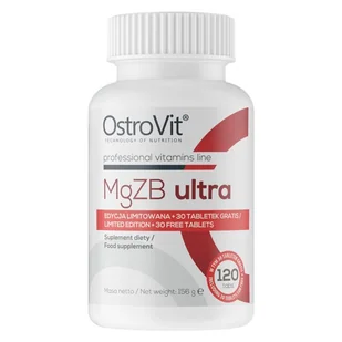 OSTROVIT OstroVit MgZB Ultra 120 tabs Wersja Limitowana ZMA - Witaminy i minerały - miniaturka - grafika 1
