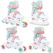Rolki - Rolki Łyżwy Regulowane 4w1 Croxer Inez 30-33 Led - miniaturka - grafika 1
