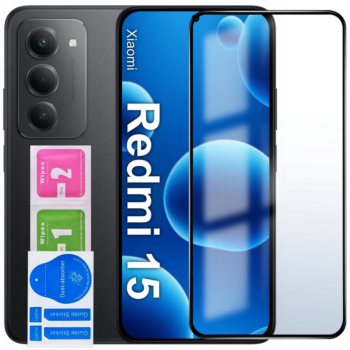 SZKŁO HARTOWANE do Xiaomi Redmi 15 4G 5G PEŁNE NA CAŁY EKRAN 5D 9H