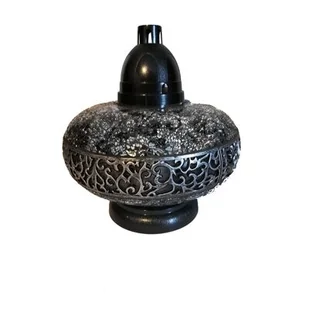 Znicz Witraż Ufo srebrny Ilumini - Lampiony i znicze - miniaturka - grafika 1