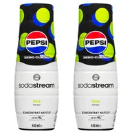 Syropy i koncentraty owocowe - 2x SYROP SODASTREAM PEPSI MAX LIMONKA BEZ CUKRU KONCENTRAT DO SATURATORA - miniaturka - grafika 1