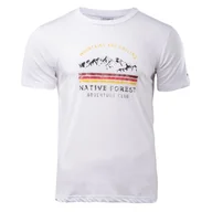 Koszulki sportowe męskie - Męska Koszulka HI-TEC RONE M000136442 – Biały - miniaturka - grafika 1