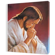 Ikony i obrazy sakralne - Obraz religijny na płótnie Jezus Chrystus podczas modlitwy - miniaturka - grafika 1