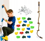 Place zabaw - ZESTAW Akcesoria plac zabaw kamienie 20szt +lina - miniaturka - grafika 1