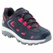 Buty dla dziewczynek - Buty turystyczne dziecięce Jack Wolfskin VOJO TEXAPORE LOW K dark blue / pink - 29 - miniaturka - grafika 1