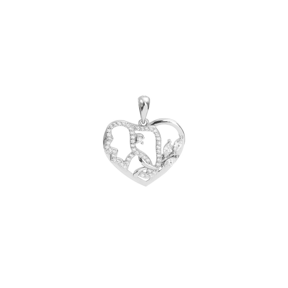 Srebrna zawieszka 925 Zaplecione Serce