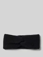 Czapki damskie - Opaska z mieszanki wełny jagnięcej z aplikacją z logo - miniaturka - grafika 1