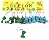 Breloki - Dinozaur Gumowy Brelok Do Kluczy Zawieszka Do Plecaka Torebki Zestaw 12Szt - miniaturka - grafika 1