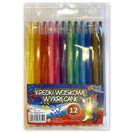 Przybory szkolne - Penmate Kolori Kredki woskowe wykręcane Dino 30 mm, 12 kolorów - miniaturka - grafika 1