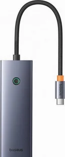 Baseus UltraJoy 7w1 , USB-C - HDMI, 3xUSB 3.0, PD, SD/TF (szary) - Huby USB - miniaturka - grafika 1