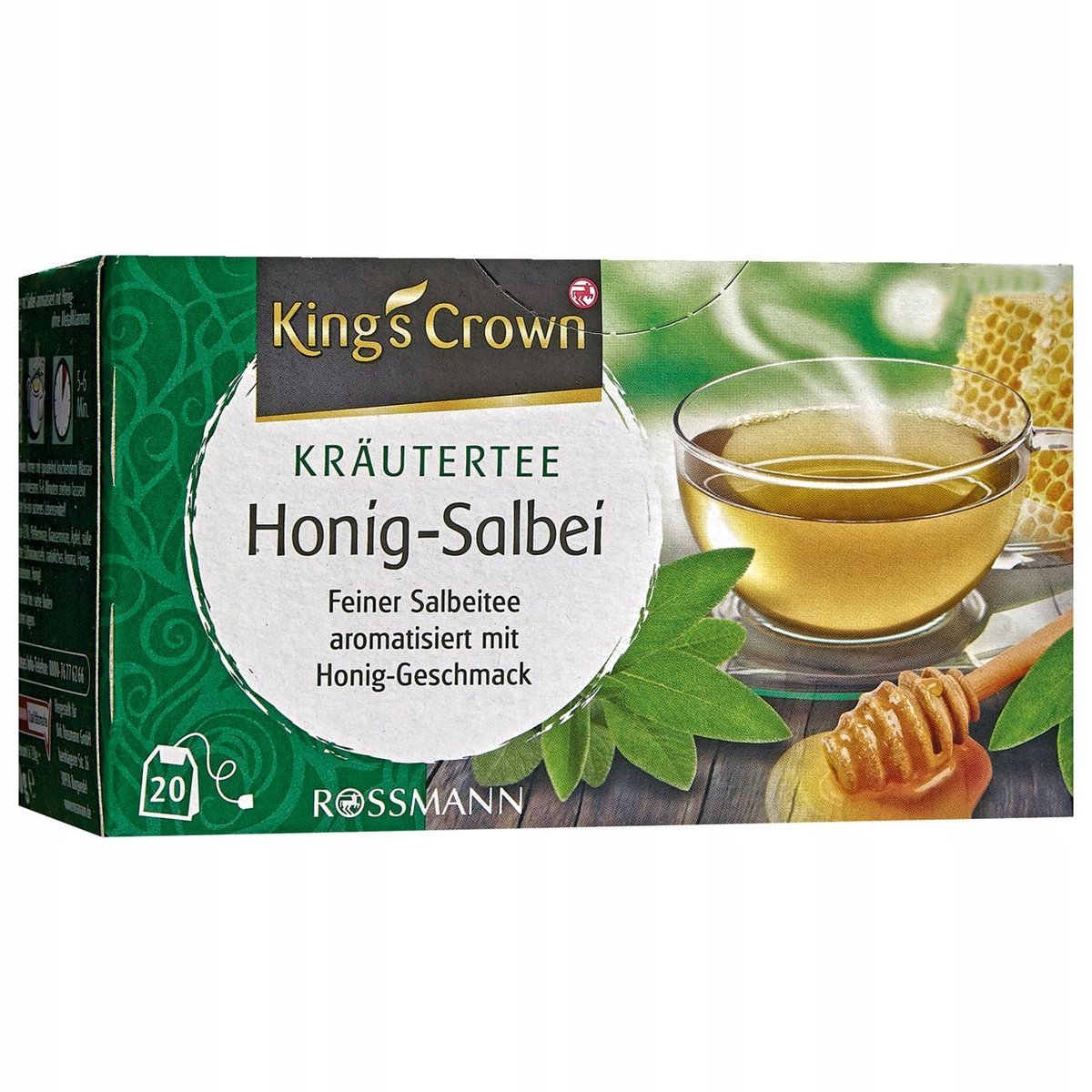 Herbata ziołowa Kings Crown Miód Szałwia z Niemiec