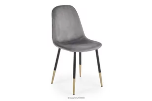 Krzesło do salonu glamour szare FABIOLI - Krzesła - miniaturka - grafika 1