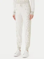 Spodnie sportowe damskie - Liu Jo Spodnie dresowe TF5174 MS49I Écru Regular Fit - miniaturka - grafika 1