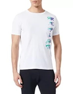 Koszulki męskie - Replay T-shirt męski, 001 White, XXL - miniaturka - grafika 1