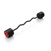 Sztangi - Marbo Sport Sztanga gumowana łamana 45 kg czerwona MW-SG-45-L-K5 - miniaturka - grafika 1